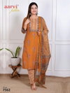 Ajrakh Vol 4 By Aarvi Pure Cotton Kurti With Bottom Dupatta Exporters In India
